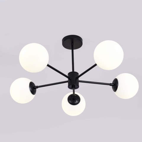 Light Prestige Lampa wisząca Roma 5 czarna 5xE14