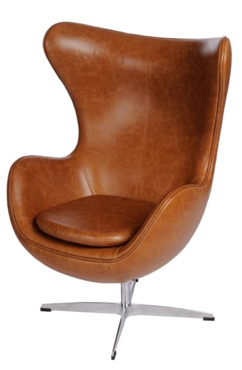 Fotel Jajo brązowy jasny vintage Premium
