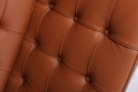 Sofa BA2 2 osobowa, jasny brąz skóra naturalna