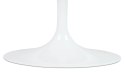 Stół TULIP ELLIPSE MARBLE CARRARA biały - blat owalny marmurowy, metal