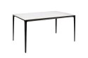 Stół SLIM 140x80 biały, czarny - ceramiczny marmur, aluminium