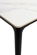 Stół SLIM 140x80 biały, czarny - ceramiczny marmur, aluminium