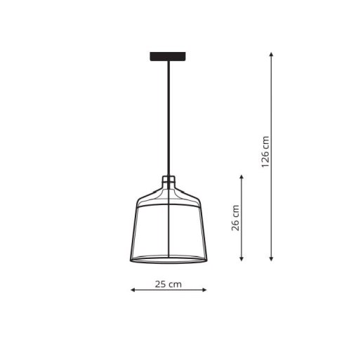Light Prestige Lampa wisząca Dritto biała 1xE27