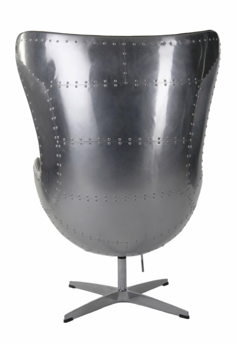 Fotel Jajo aluminium czarne PU ( Rozmiar: uniwersalny )