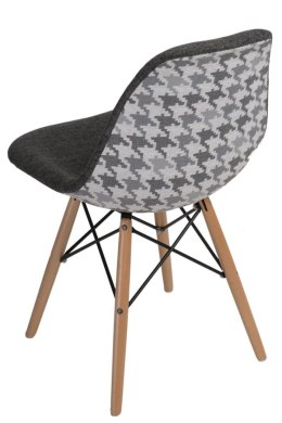 Krzesło P016W Pattern szare/pepitka