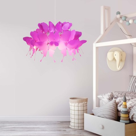 Light Prestige Lampa wisząca Farfalla ciemny róż 1xE27
