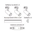 Light Prestige Zestaw oświetlenia szynowego Ice SET 1F biały 3xGU10