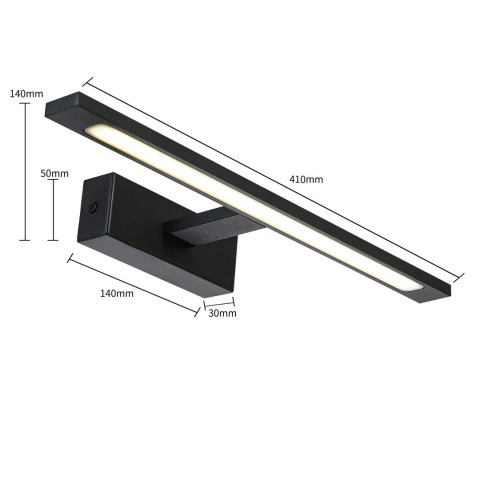 Light Prestige Kinkiet Isla czarny 41cm IP44 LED CCT