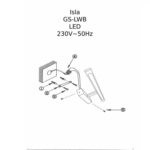 Light Prestige Kinkiet Isla czarny 41cm IP44 LED CCT