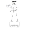 Light Prestige Lampa wisząca Malaga biała LED 3000K