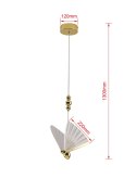 Light Prestige Lampa wisząca Mariposa 1 złota LED CCT