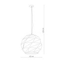 Light Prestige Lampa wisząca Reus biała 3xE27