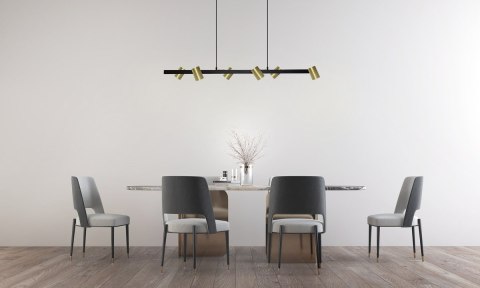 Light Prestige Lampa wisząca Snow 6 złoto - czarna 6xGU10