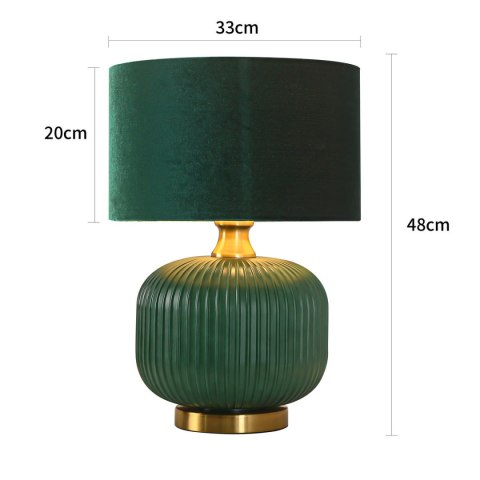 Light Prestige Lampa stołowa Tamiza 48 cm zielona 1xE27
