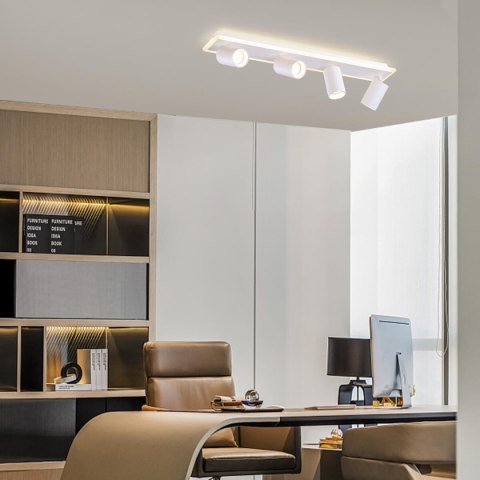 Light Prestige Zestaw reflektorów plafon Parma biały 4xGU10 plus LED