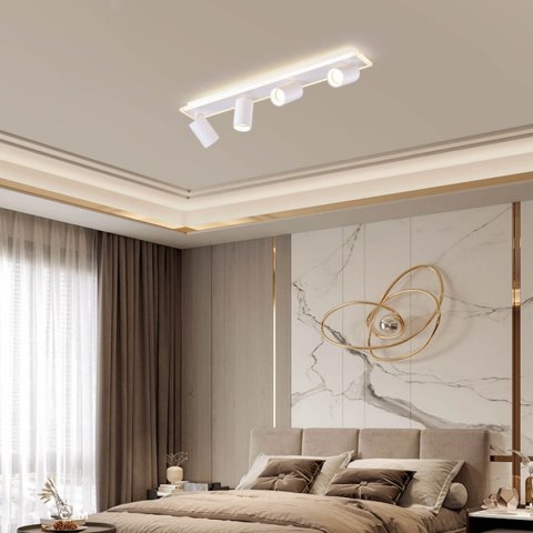 Light Prestige Zestaw reflektorów plafon Parma biały 4xGU10 plus LED