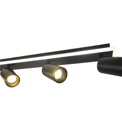 Light Prestige Zestaw reflektorów plafon Parma czarny 4xGU10 plus LED