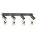 Light Prestige Zestaw reflektorów plafon Parma czarny 4xGU10 plus LED