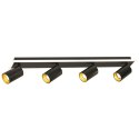 Light Prestige Zestaw reflektorów plafon Parma czarny 4xGU10 plus LED