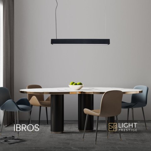Light Prestige Lampa wisząca Ibros czarna 18W IP20 LED CCT