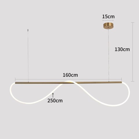Light Prestige Lampa wisząca Meleca M złota LED CCT