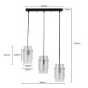 Light Prestige Lampa wisząca Savona czarna 3xE27