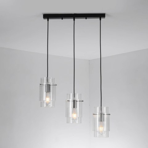 Light Prestige Lampa wisząca Savona czarna 3xE27