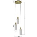 Light Prestige Lampa wisząca Tirana 3 biała 3xE27
