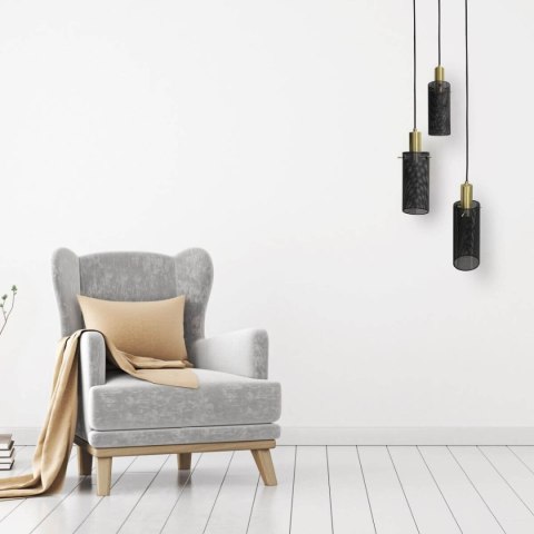 Light Prestige Lampa wisząca Tirana 3 czarna 3xE27