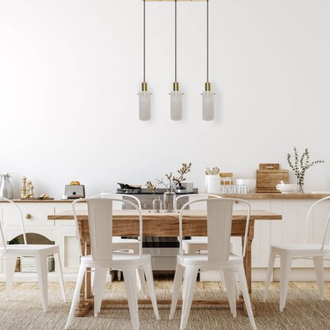 Light Prestige Lampa wisząca Tirana 3 biała 3xE27
