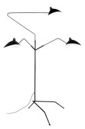 Lampa podłogowa RAVEN FLOOR UP 3 czarna - aluminium, stal węglowa