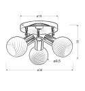 TURNO LAMPA SUFITOWA PLAFON 3X40W E14 CHROM