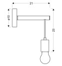 IZZY LAMPA KINKIET 1X60W E27 CZARNY