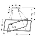 KSEROS LAMPA WISZĄCA 60X30 35W LED SREBRNO SZARY 4000K APETI