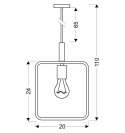 FRAME LAMPA WISZĄCA 1X60W E27 MIĘTOWY