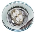 SSU-23 CH/TR+WH GU10 50W+LED SMD 230V BIAŁY 2 1W CHROM oczko sufitowe lampa sufitowa OKRĄGŁA SZKŁO TRANSPARENTNE