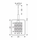 CROWN LAMPA WISZĄCA CZARNY 1X40W E27 ABAŻUR BEŻOWY