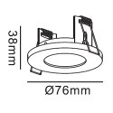Light Prestige Oczko podtynkowe Lagos okrągłe 1xGU10 czarna IP65 LP-440/1RS BK