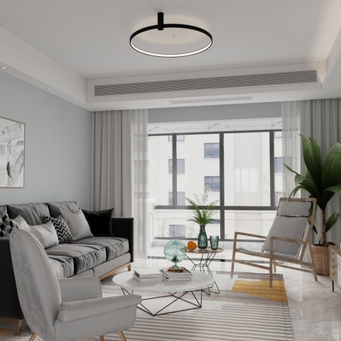 Light Prestige Plafon Ring S czarny LED CCT