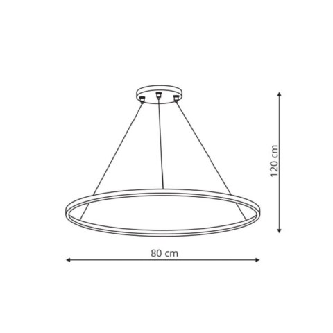 Light Prestige Lampa wisząca Ring 80 cm czarna LED CCT
