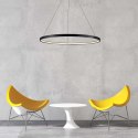Light Prestige Lampa wisząca Ring 66 cm czarna LED CCT