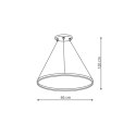 Light Prestige Lampa wisząca Ring 66 cm czarna LED CCT