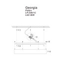 Light Prestige Plafon Georgia 60 cm czarny LED CCT