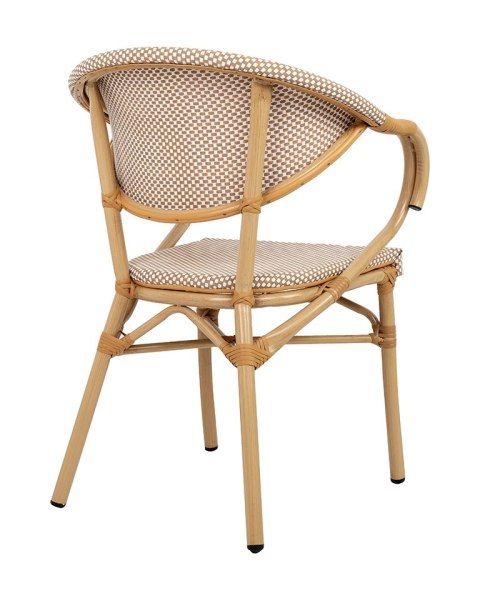Krzesło ogrodowe CAFE BISTRO PARIS ARM beżowe rattan