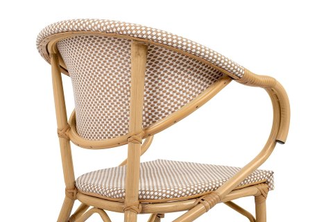 Krzesło ogrodowe CAFE BISTRO PARIS ARM beżowe rattan