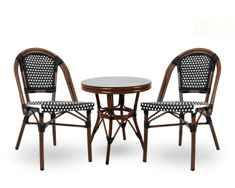 Krzesło ogrodowe CAFE PARIS brązowe rattan