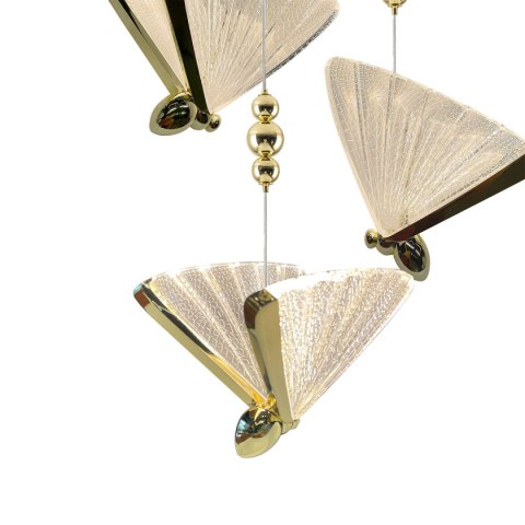 Light Prestige Lampa wisząca Mariposa 3 złota LED CCT