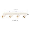 Light Prestige Zestaw reflektorów plafon Parma biały 4xGU10 plus LED