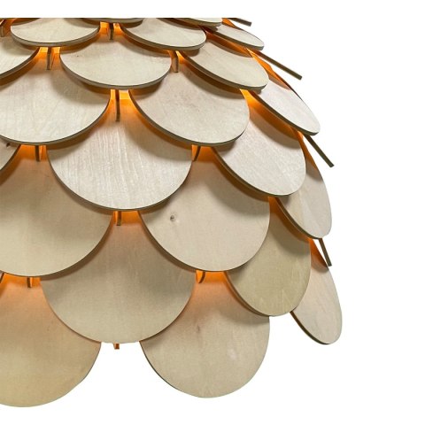 Light Prestige Lampa wiszaca Burgo mała drewniana 1xE27