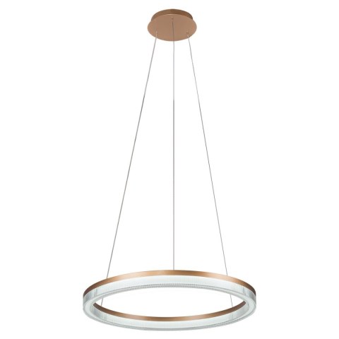 Light Prestige Lampa wisząca Midway Cristal Triangle złoto - transparentna LED CCT